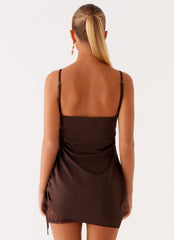 Piper Mini Dress - Chocolate