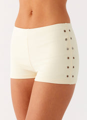 Roxy Mini Shorts - Muted Yellow