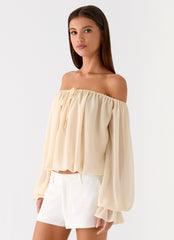 Sandali Off Shoulder Top - Cream