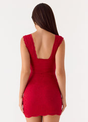 Sommers Lace Mini Dress - Red