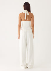 Sora Low Rise Pant - White