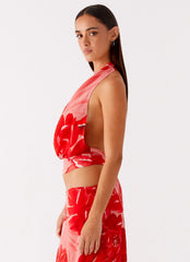 Soren Halter Top - Sicily Sunsets Print
