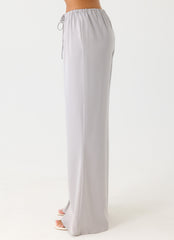 Sorena Low Rise Flared Pants - Misty Blue