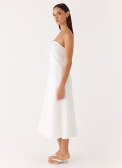 Sun Searching Midi Dress - White