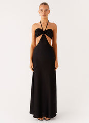 Sweetheart Cut Out Maxi Dress - Black