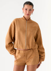 Thats Chill Bomber Jacket - Brown