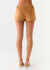 Thats Chill Mini Shorts - Brown