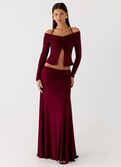 Thorness Maxi Skirt - Plum