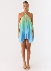 Twin Flame Mini Dress - Sea Ombre