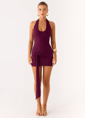 Vedetta Mini Dress - Plum