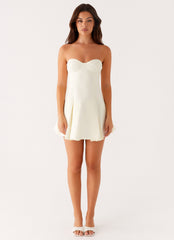 Victoria Strapless Mini Dress - Butter