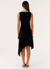 Winona Midi Dress - Black