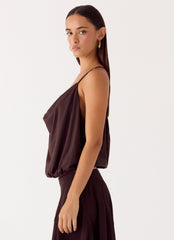 Yaz Top - Chocolate Plum