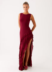 Hendrix Maxi Dress - Raspberry Wine