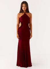 Jemima Maxi Dress - Raspberry Wine