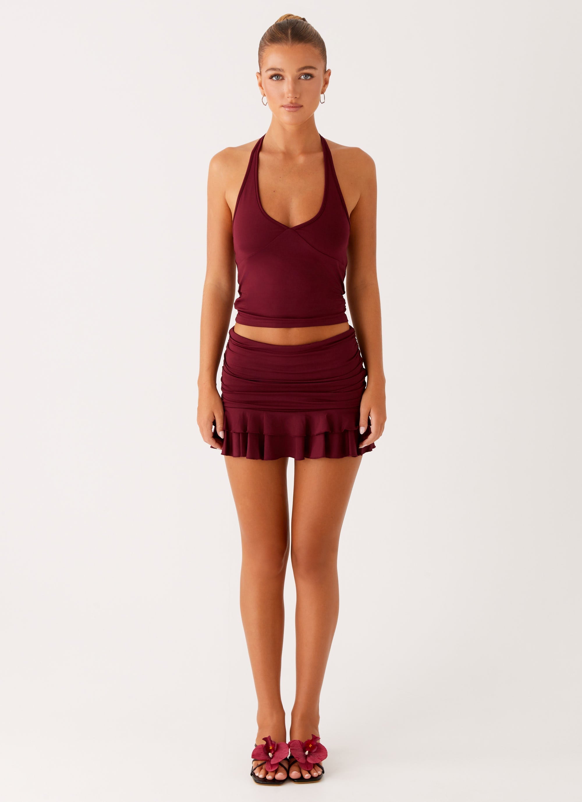 Bernie Halter Top - Raspberry Wine
