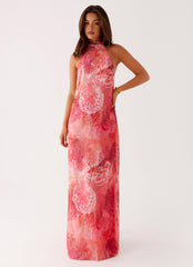 California Maxi Dress - Flamingo Fling