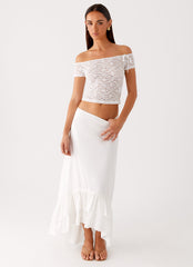 Alessandra Maxi Skirt - White