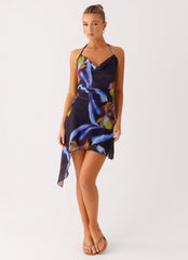 Algarve Mini Dress - Dark Floral