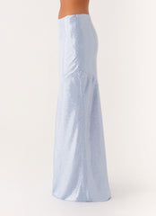Algorithm Sequin Maxi Skirt - Blue