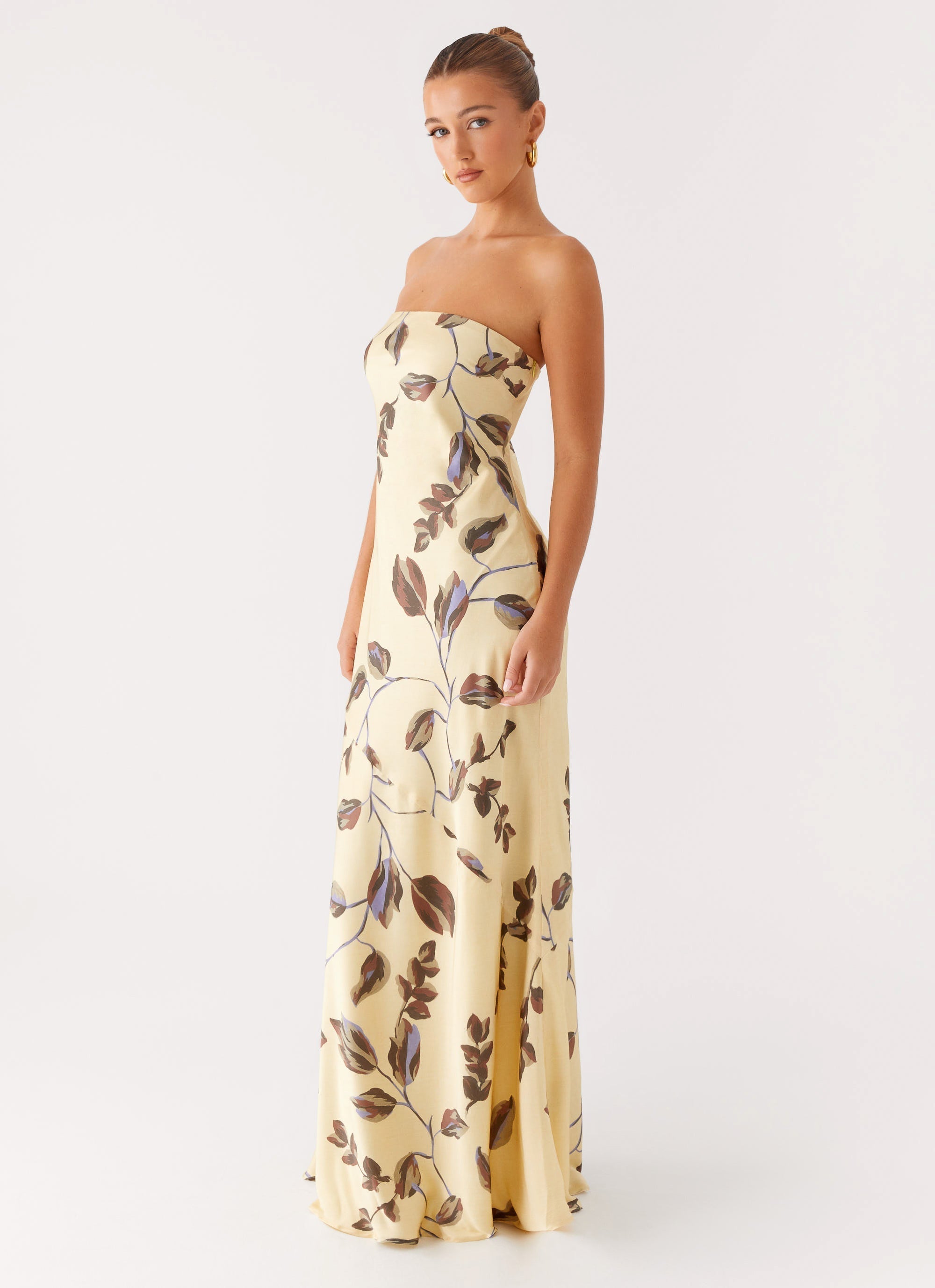 Alisa Strapless Maxi Dress - Buttercream Bliss