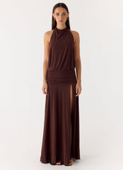 All This Aura Maxi Dress - Chocolate
