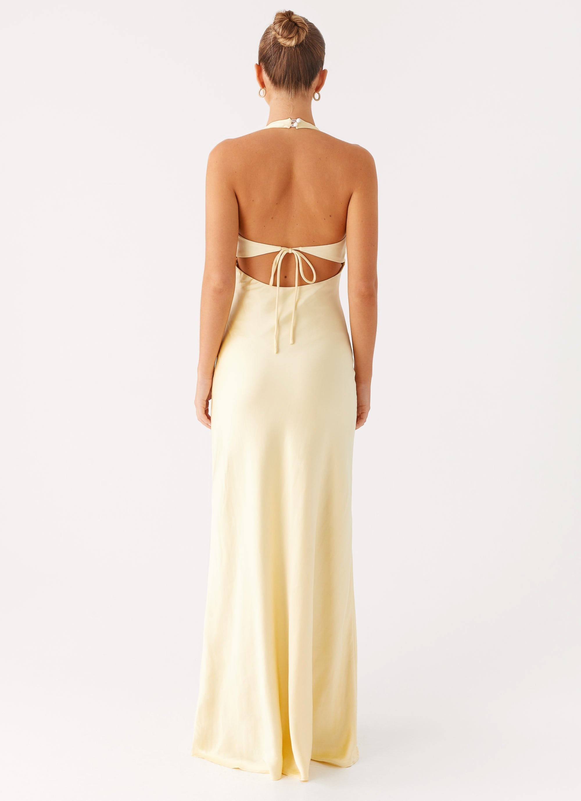 Ambre Mesh Panel Maxi Dress - Yellow