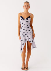 Amor Flock Hanky Mini Dress - Lilac