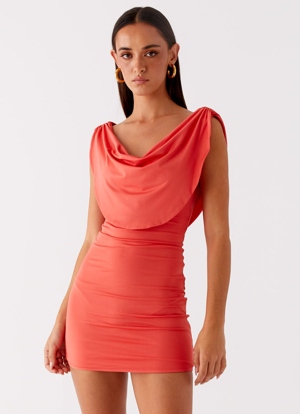 Angeles Mini Dress - Coral