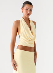 Ashi Cowl Top - Yellow