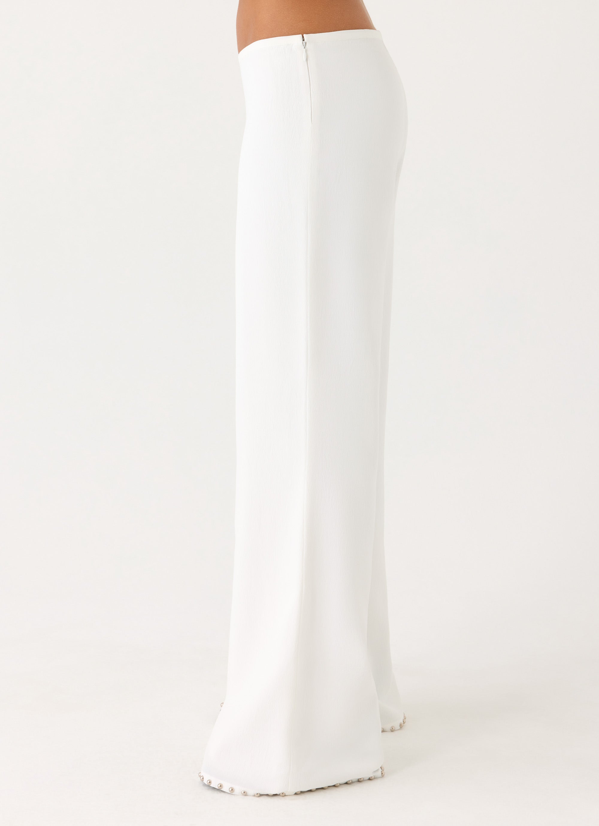 Ashika Studded Pants - White