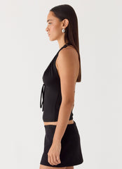 Ask You Twice Top - Black
