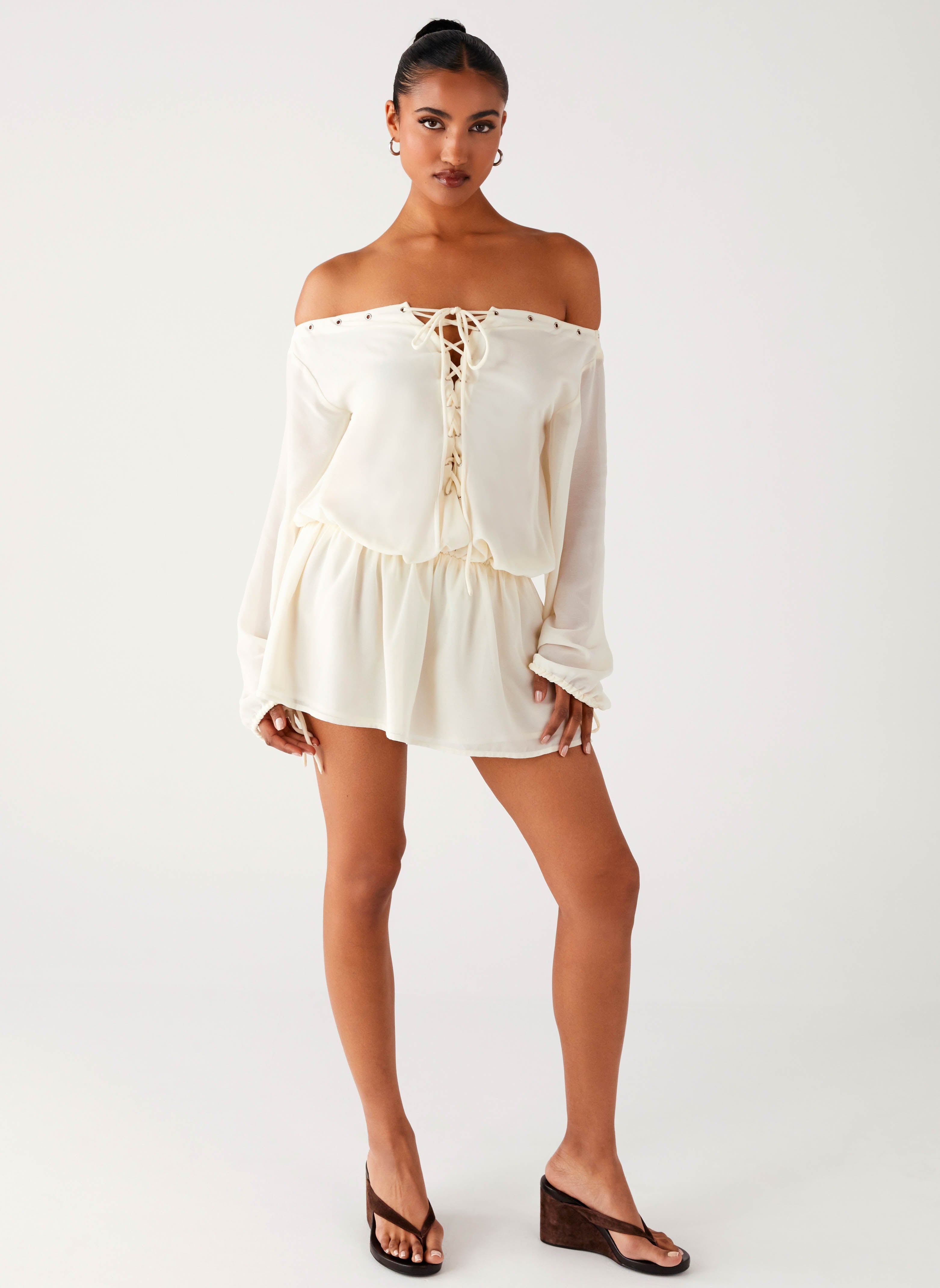 Astaria Mini Dress - Ivory