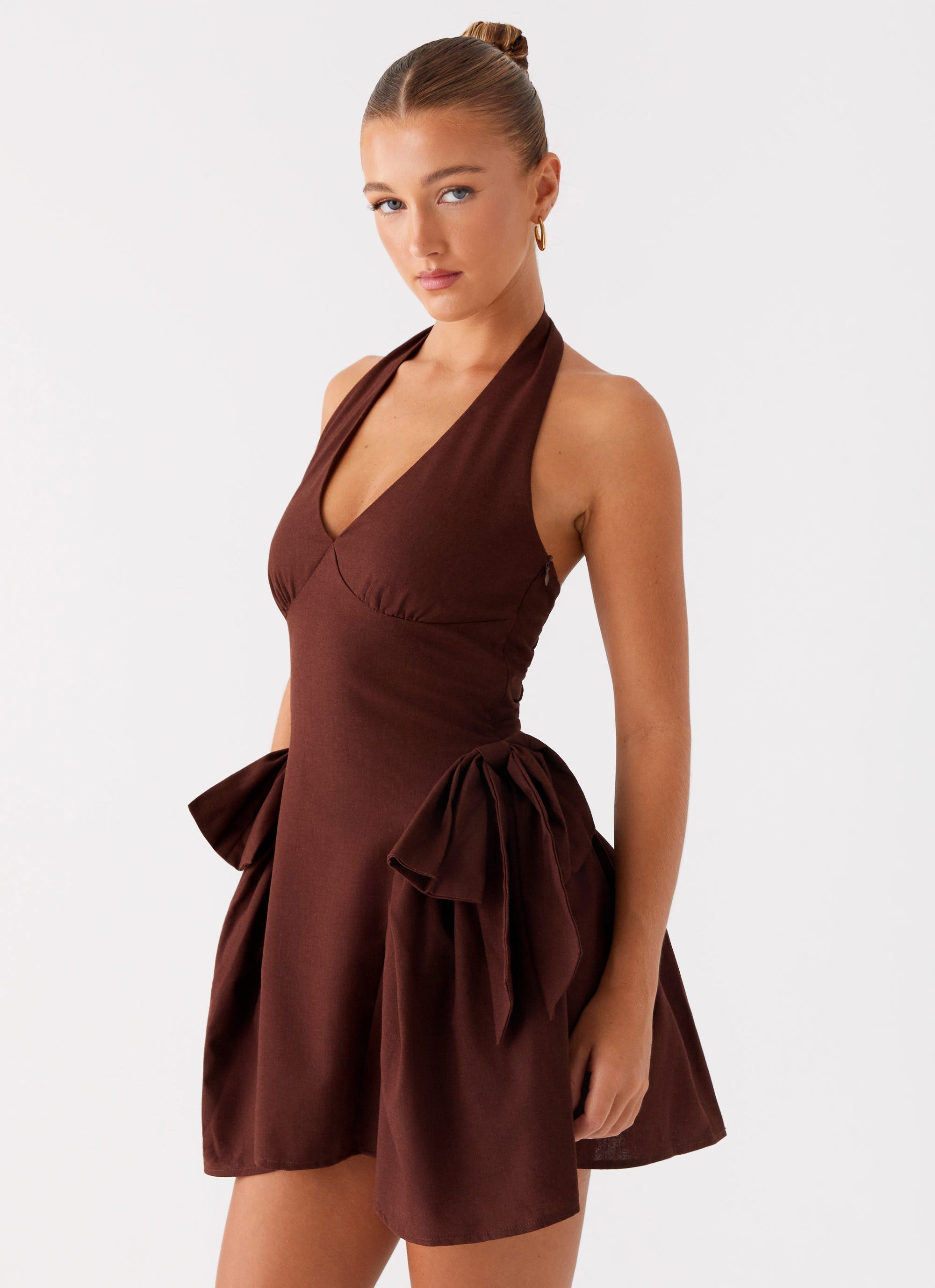 Avalo Mini Dress - Chocolate