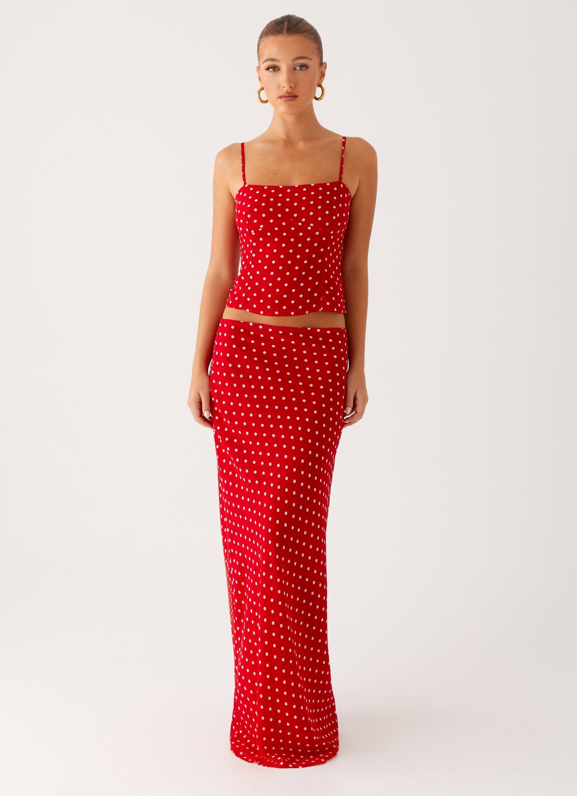Bendita Top - Red Polka Dot