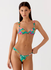 Benedita Knotted Bikini Top - Jungle Bloom