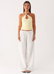 Bille Low Rise Pants - White