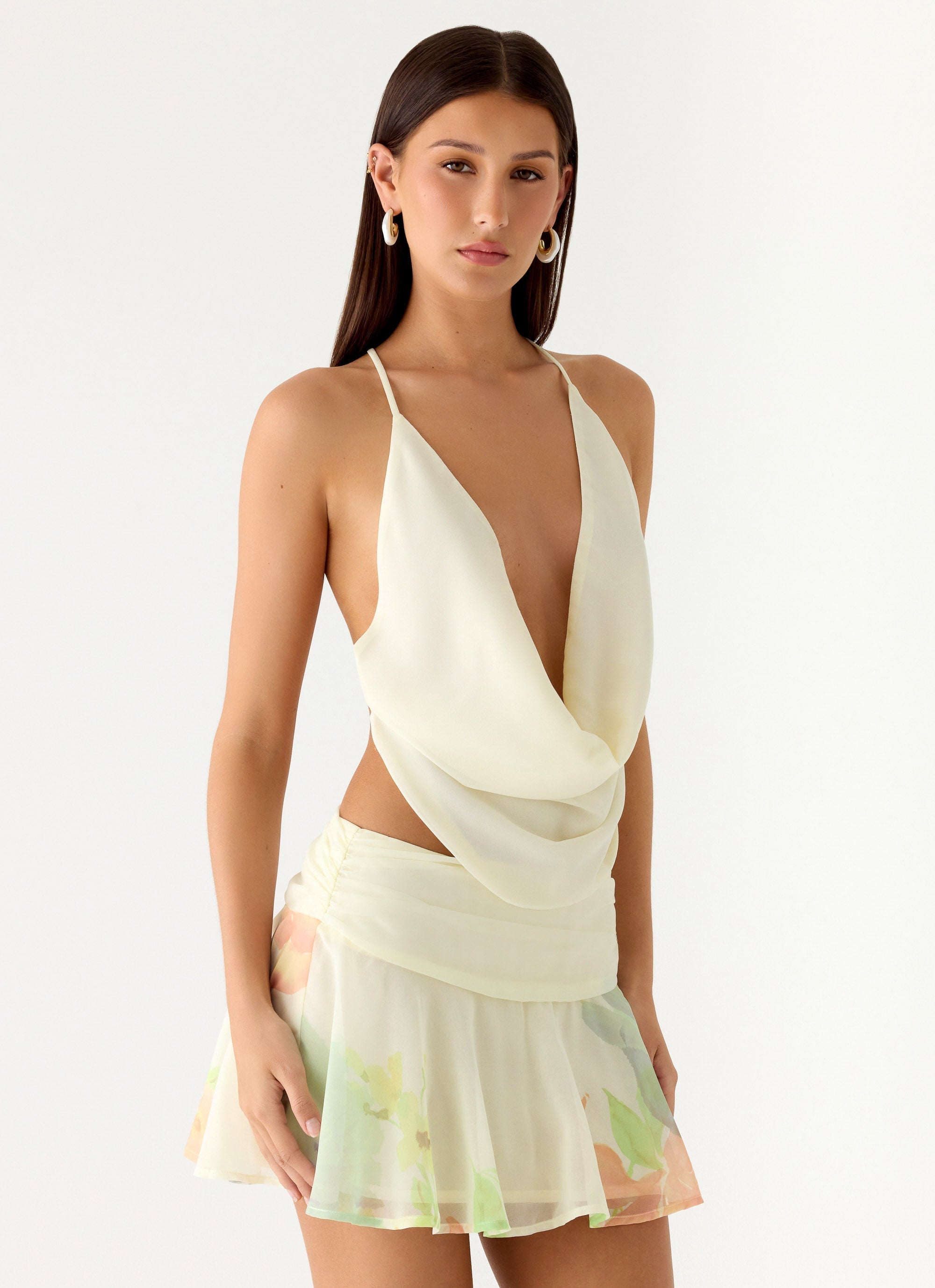 Blushing Bloom Mini Skirt - Spring Meadow