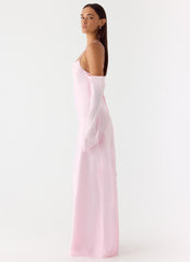 Breathe Me Long Sleeve Maxi Dress - Baby Pink