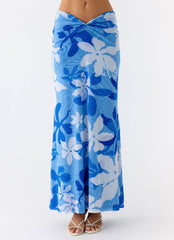 Briene Maxi Skirt - Sea Blue
