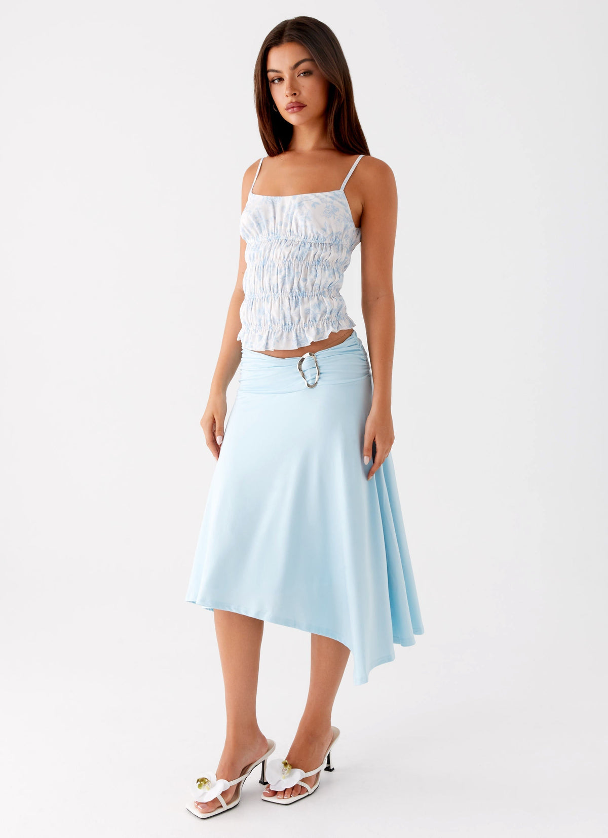 Brisa Midi Skirt - Turquoise