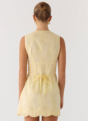 Burning Bright Mini Dress - Butter Yellow