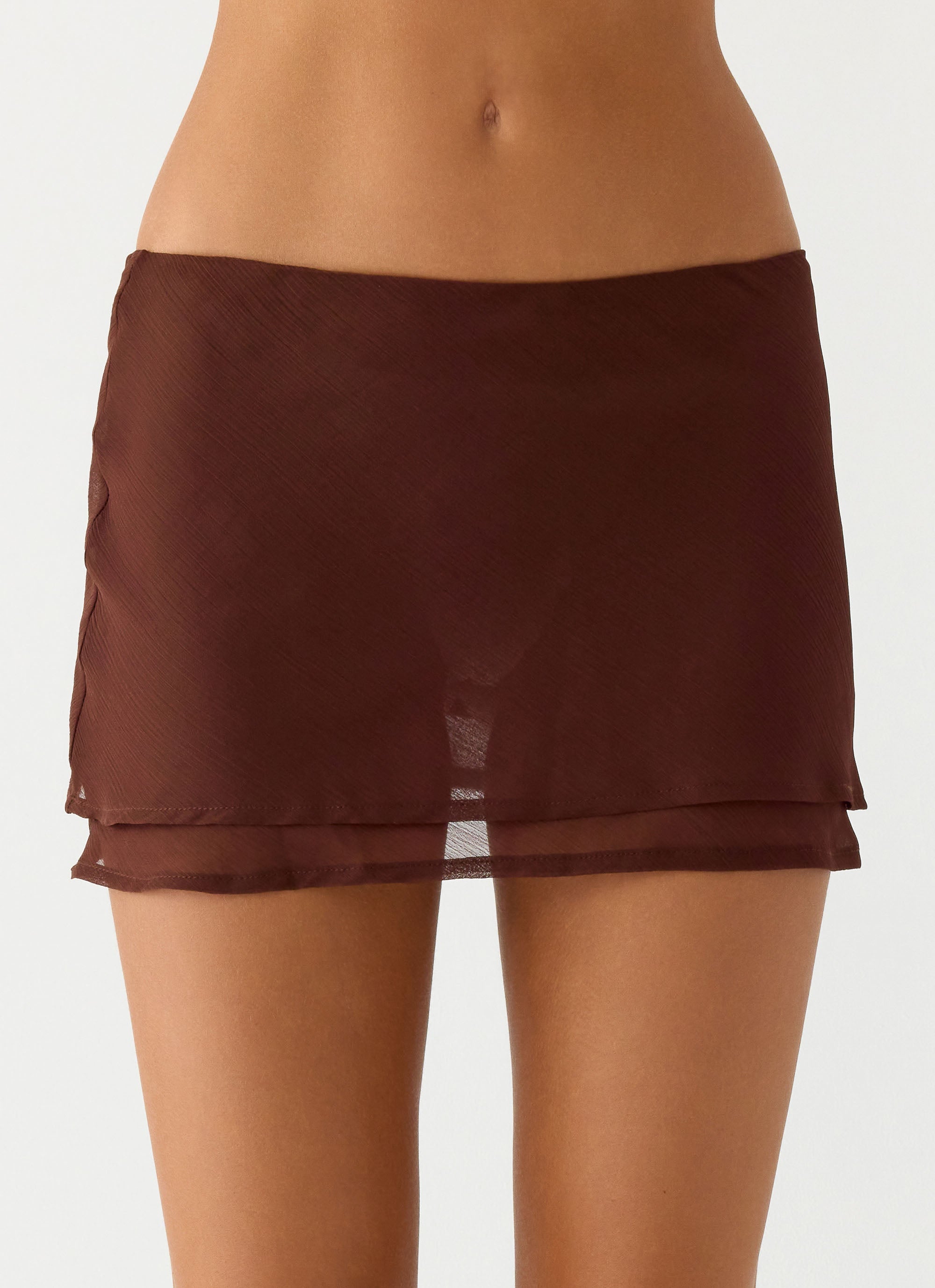 Caleb Mini Skirt - Chocolate