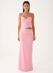 Carella Strapless Maxi Dress - Pink