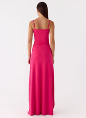 Carmine Embellished Maxi Dress - Fuchsia