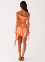 Catch Up Mini Dress - Sunset Floral