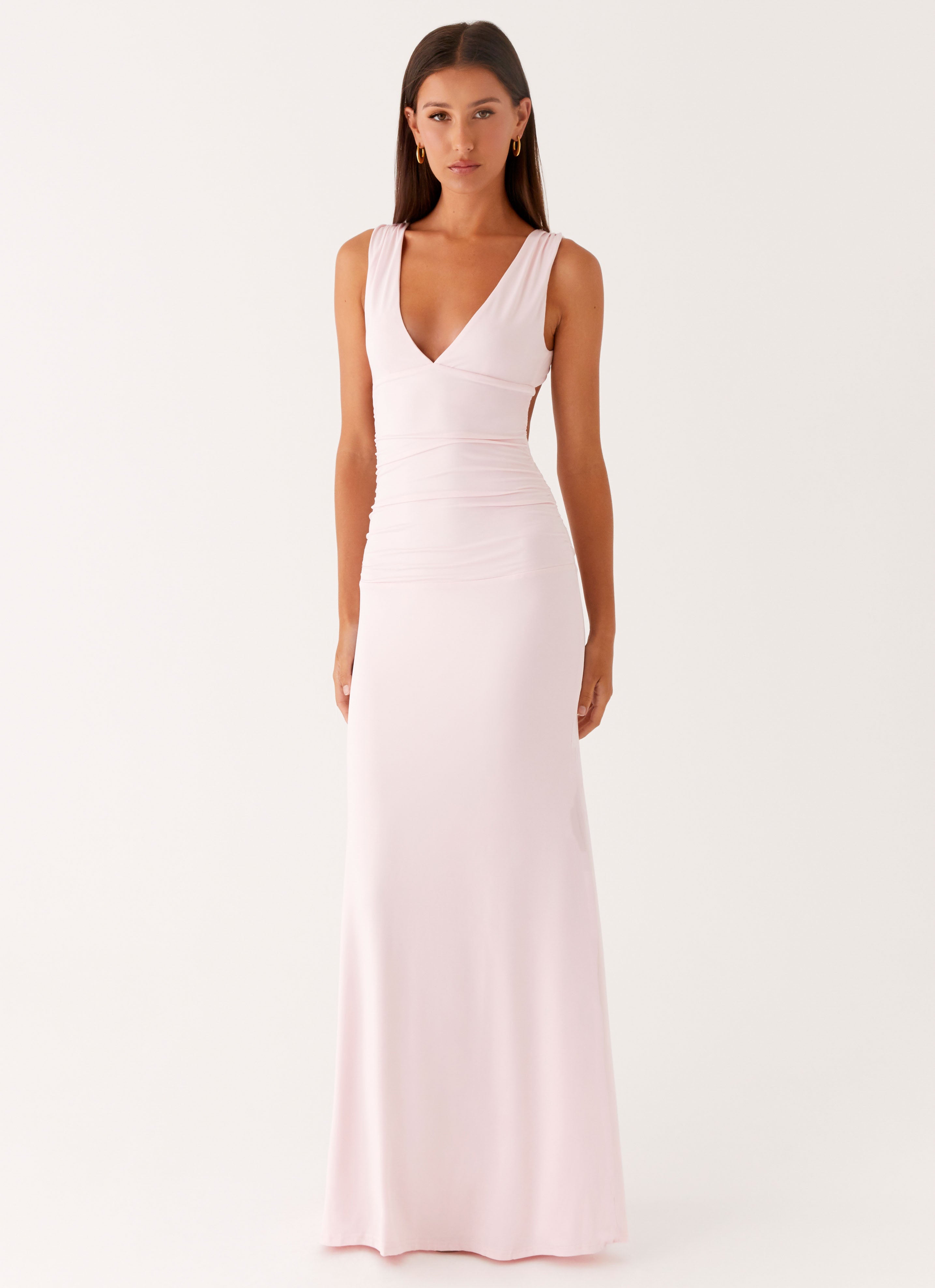 Cherry Sky Maxi Dress - Baby Pink
