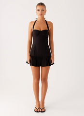 Cheryl Bustier Mini Dress - Black
