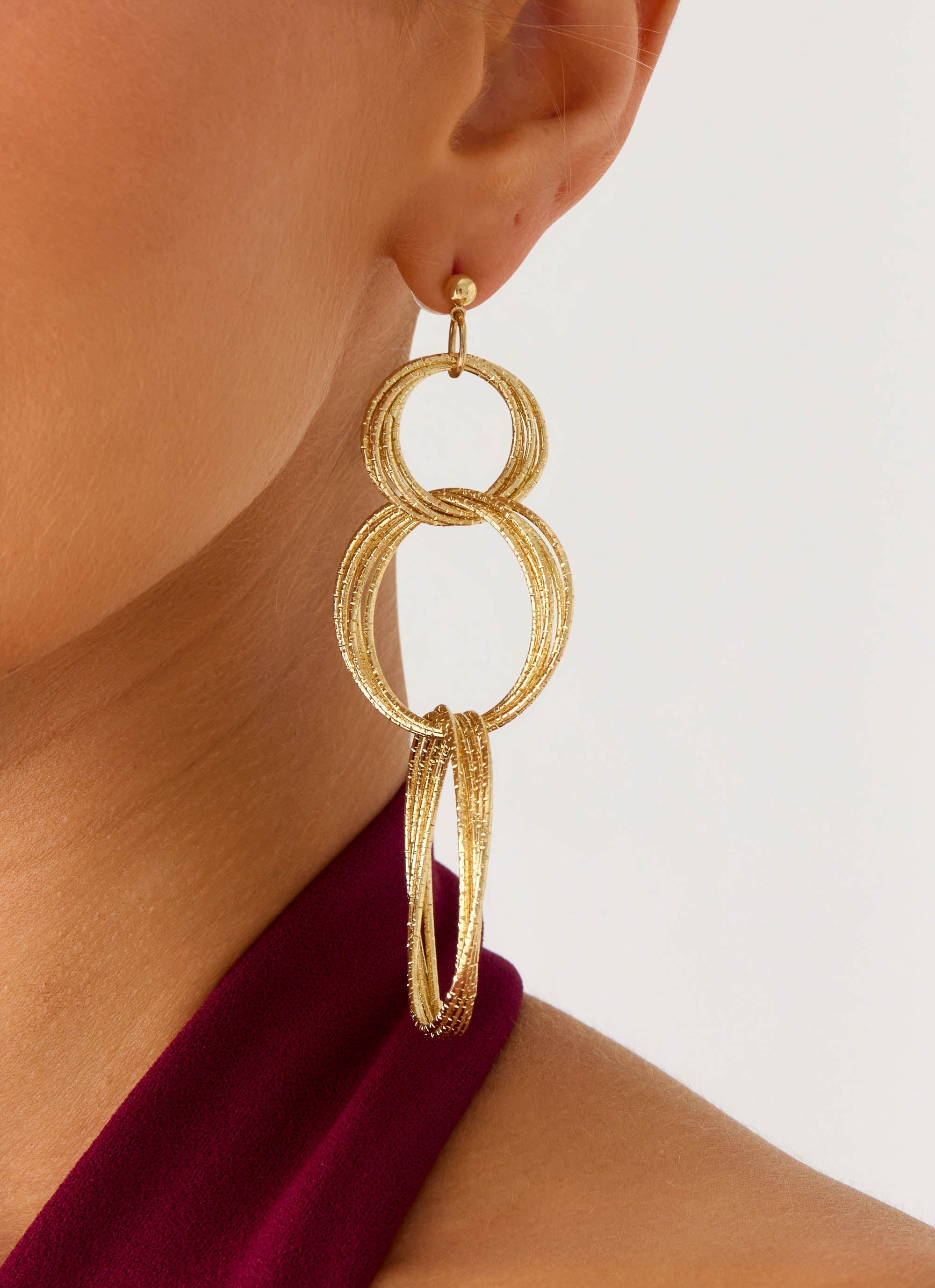 Circuit Earrings - Gold