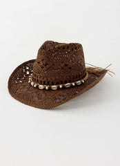 Coco Twist Straw Cowboy Hat - Chocolate